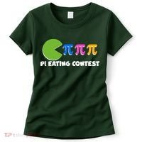 Funny Retro Pi Day 314 Pi Eating Contest Video Game Women's T-Shirt thumb 0