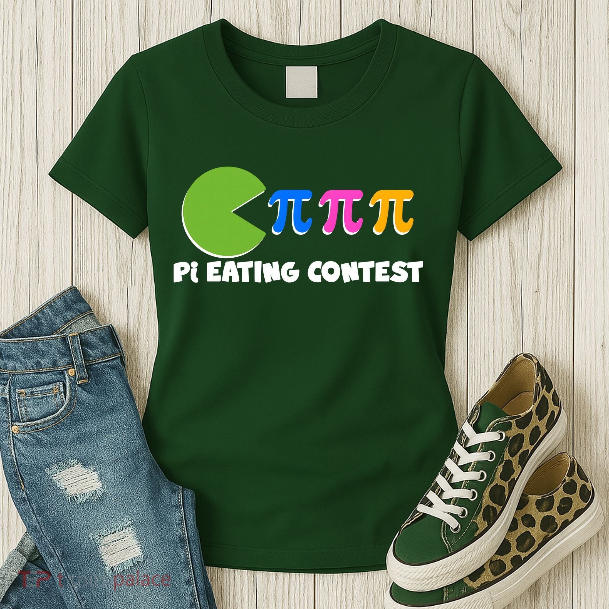 Funny Retro Pi Day 314 Pi Eating Contest Video Game Women's T-Shirt