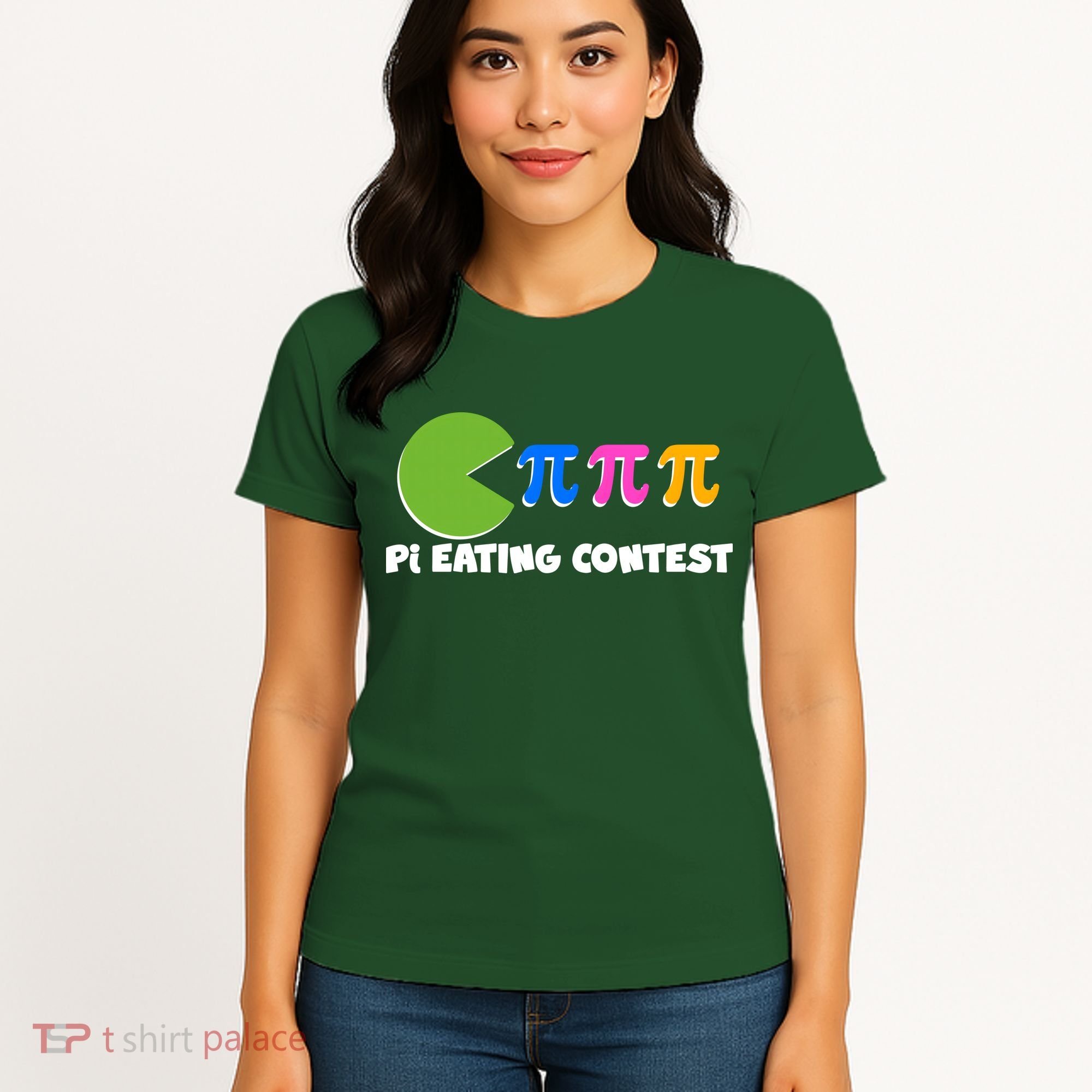 Funny Retro Pi Day 314 Pi Eating Contest Video Game Women's T-Shirt