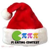 Funny Retro Pi Day 314 Pi Eating Contest Video Game Santa Hat thumb 0