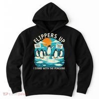 Funny Resist Penguins Protest Penguin Against Tariffs Hoodie thumb 0