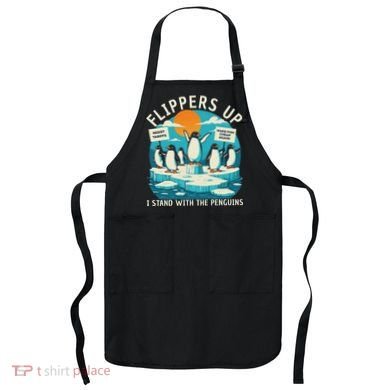 Funny Resist Penguins Protest Penguin Against Tariffs Apron