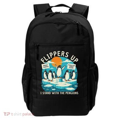 Funny Resist Penguins Protest Penguin Against Tariffs Backpack