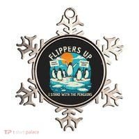 Funny Resist Penguins Protest Penguin Against Tariffs Ornament thumb 0
