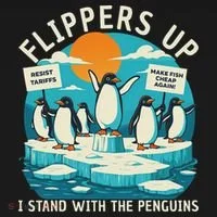 Funny Resist Penguins Protest Penguin Against Tariffs Toddler Hoodie thumb 2