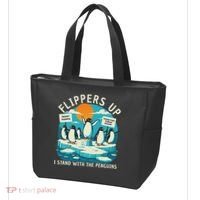 Funny Resist Penguins Protest Penguin Against Tariffs Tote Bag thumb 3