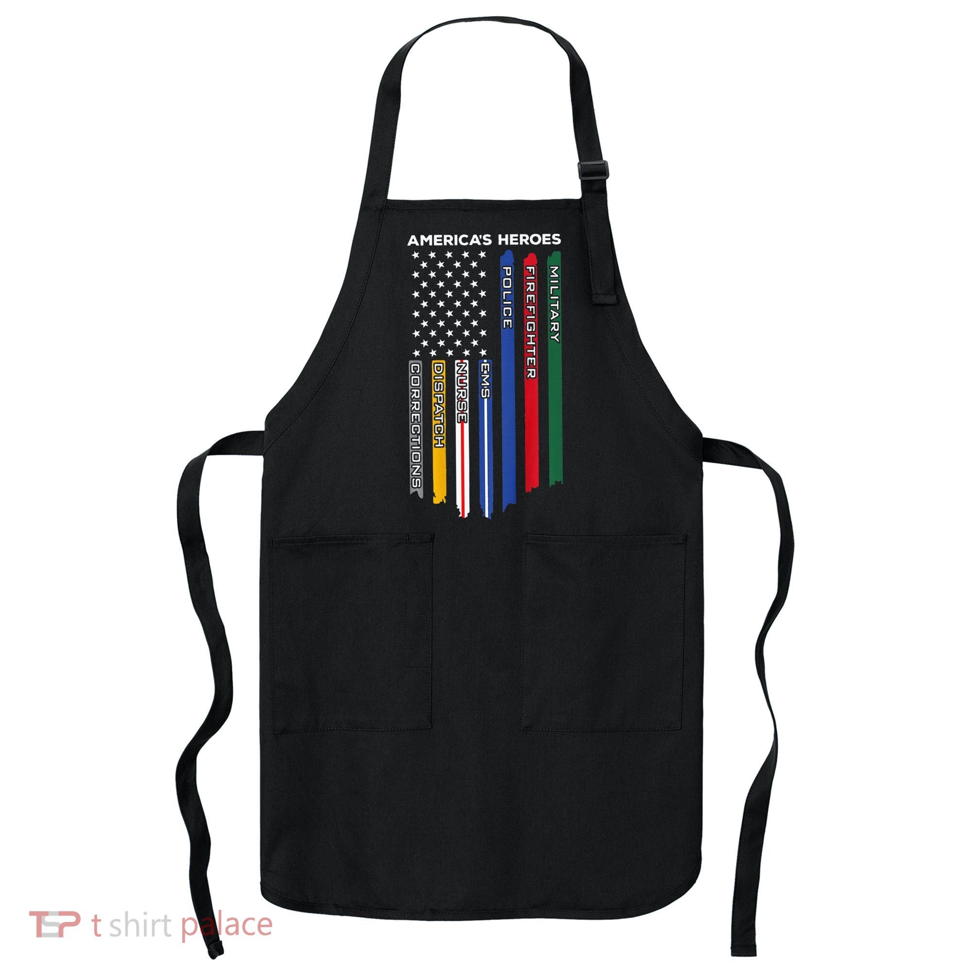 First Responders Police Military Firefighter Nurse BACK Apron