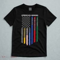 First Responders Police Military Firefighter Nurse BACK T-Shirt thumb 5