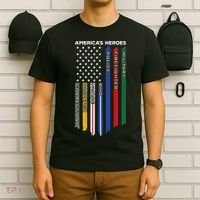 First Responders Police Military Firefighter Nurse BACK T-Shirt thumb 6