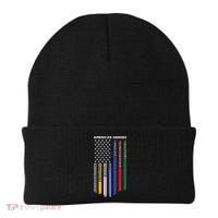 First Responders Police Military Firefighter Nurse BACK Beanie thumb 0