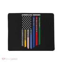 First Responders Police Military Firefighter Nurse BACK Mousepad thumb 0