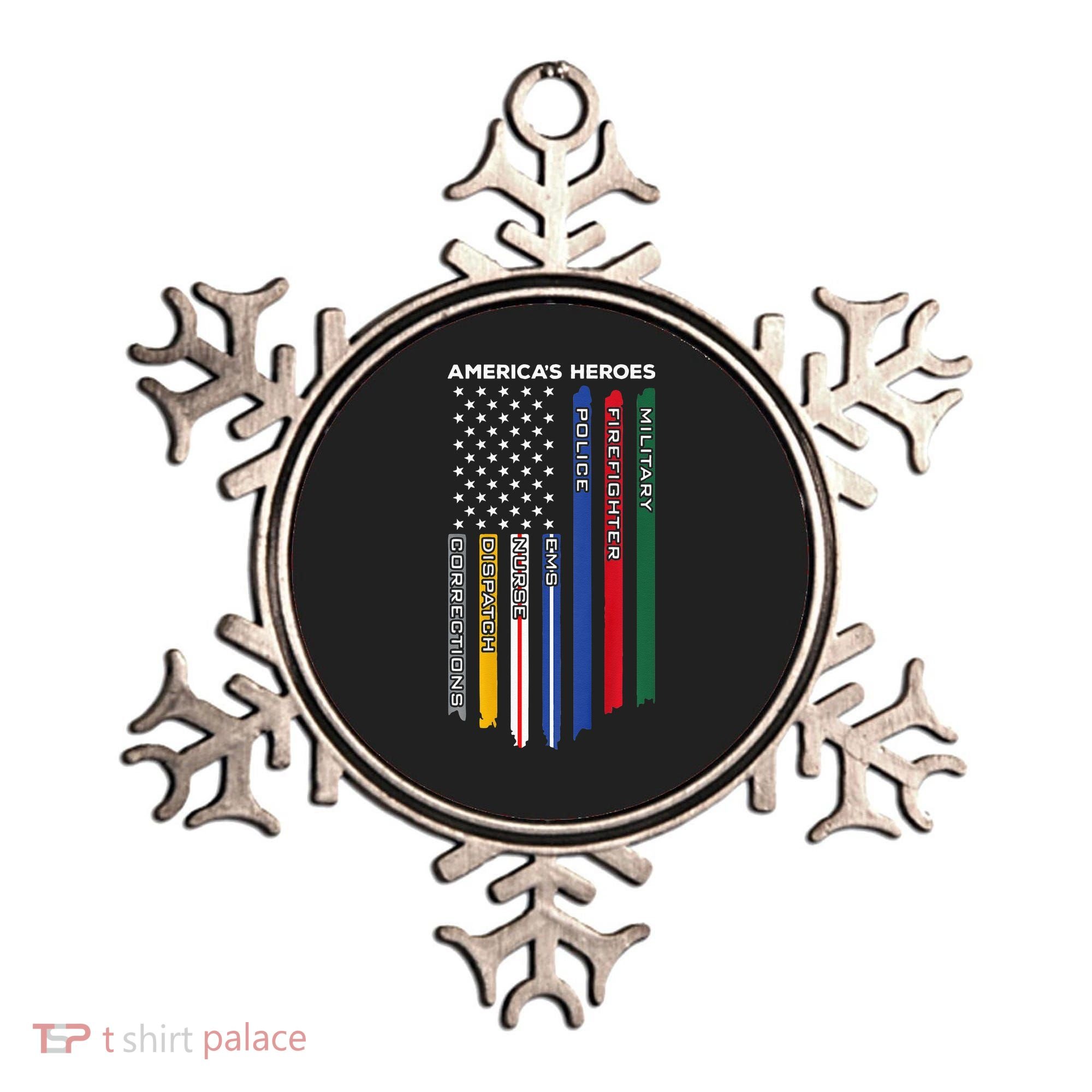 First Responders Police Military Firefighter Nurse BACK Ornament