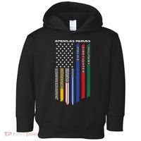 First Responders Police Military Firefighter Nurse BACK Toddler Hoodie thumb 0