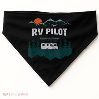 Funny Rv Pilot Camping Gift Funny Motorhome Travel Vacation Gift USA-Made Doggie Bandana thumb 0