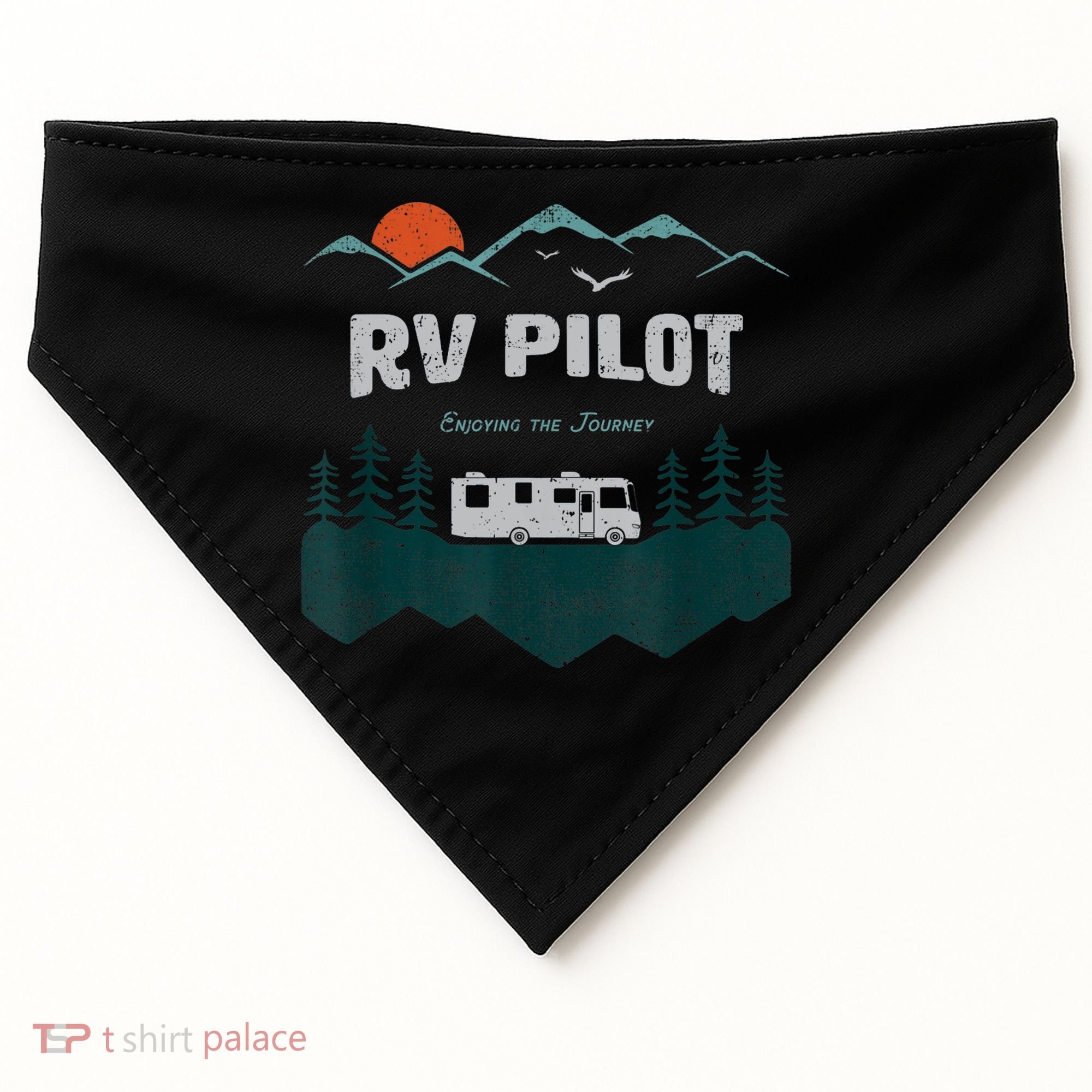Funny Rv Pilot Camping Gift Funny Motorhome Travel Vacation Gift USA-Made Doggie Bandana