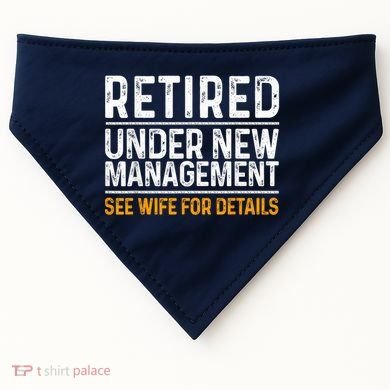 Funny Retirement Party M.E.Ns Dad Humor Classic Fit USA-Made Doggie Bandana