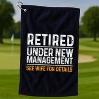 Funny Retirement Party M.E.Ns Dad Humor Classic Fit Golf Towel thumb 1