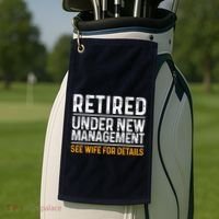 Funny Retirement Party M.E.Ns Dad Humor Classic Fit Golf Towel thumb 2