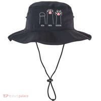 Funny Rock Paper Scissors Cat Paws Bucket Hat thumb 0