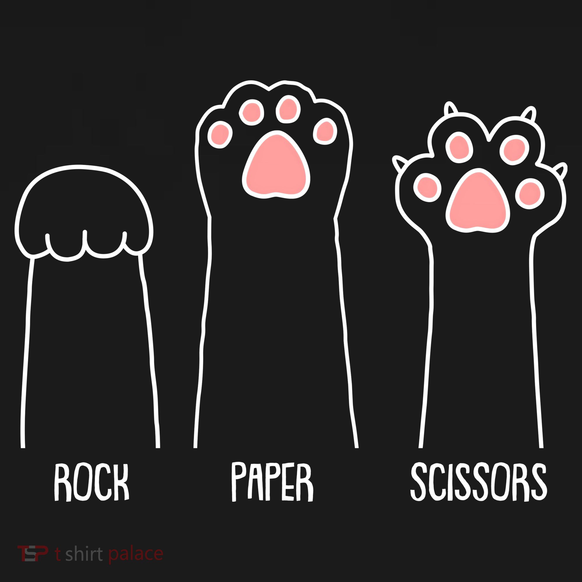 Funny Rock Paper Scissors Cat Paws Bucket Hat