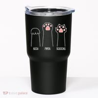 Funny Rock Paper Scissors Cat Paws Tumbler thumb 0