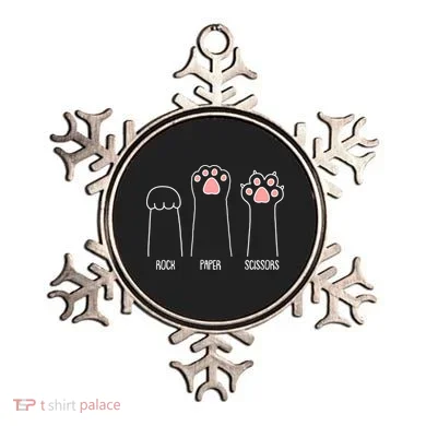 Funny Rock Paper Scissors Cat Paws Ornament
