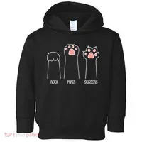 Funny Rock Paper Scissors Cat Paws Toddler Hoodie thumb 0