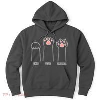 Funny Rock Paper Scissors Cat Paws Hoodie thumb 0