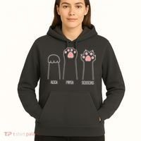 Funny Rock Paper Scissors Cat Paws Hoodie thumb 5