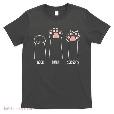 Funny Rock Paper Scissors Cat Paws T-Shirt