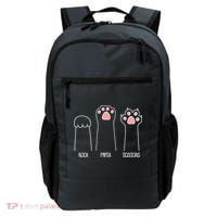 Funny Rock Paper Scissors Cat Paws Backpack thumb 0