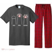 Funny Rock Paper Scissors Cat Paws Pajama Set thumb 0
