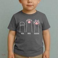 Funny Rock Paper Scissors Cat Paws Toddler T-Shirt thumb 2