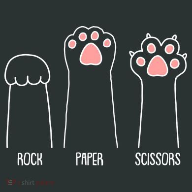 Funny Rock Paper Scissors Cat Paws Kids Sweatshirt