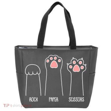 Funny Rock Paper Scissors Cat Paws Tote Bag