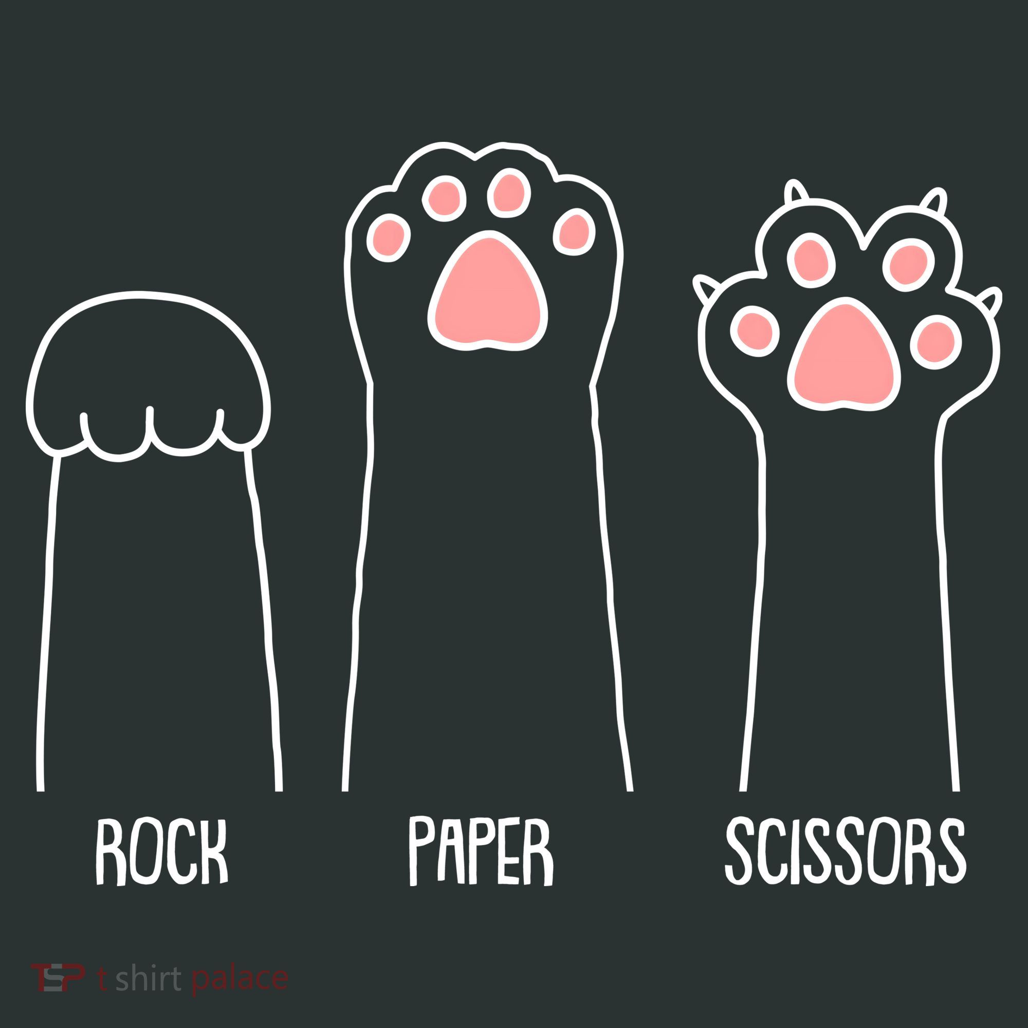 Funny Rock Paper Scissors Cat Paws Tote Bag
