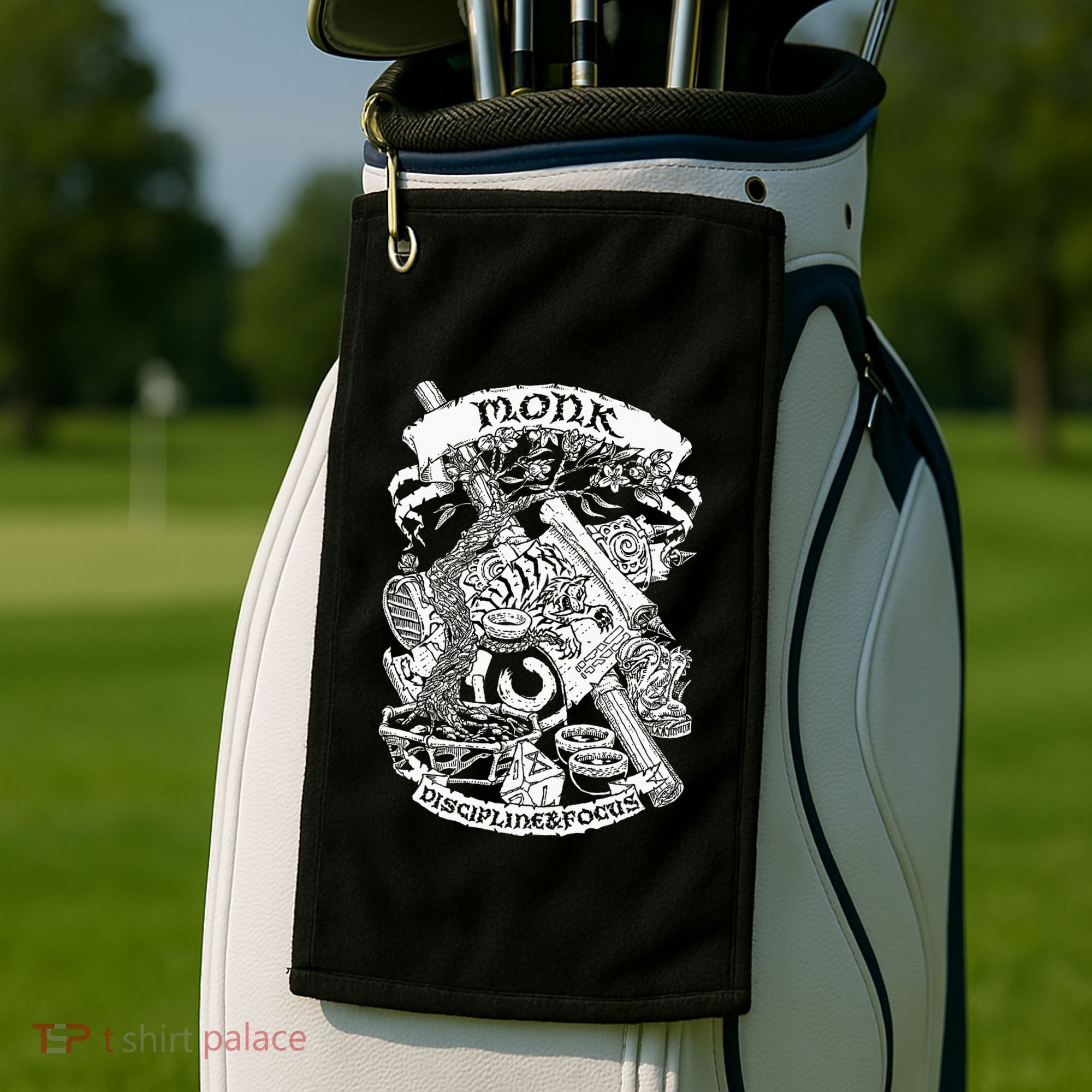 Fantasy Role Playing Game Monk Golf Towel