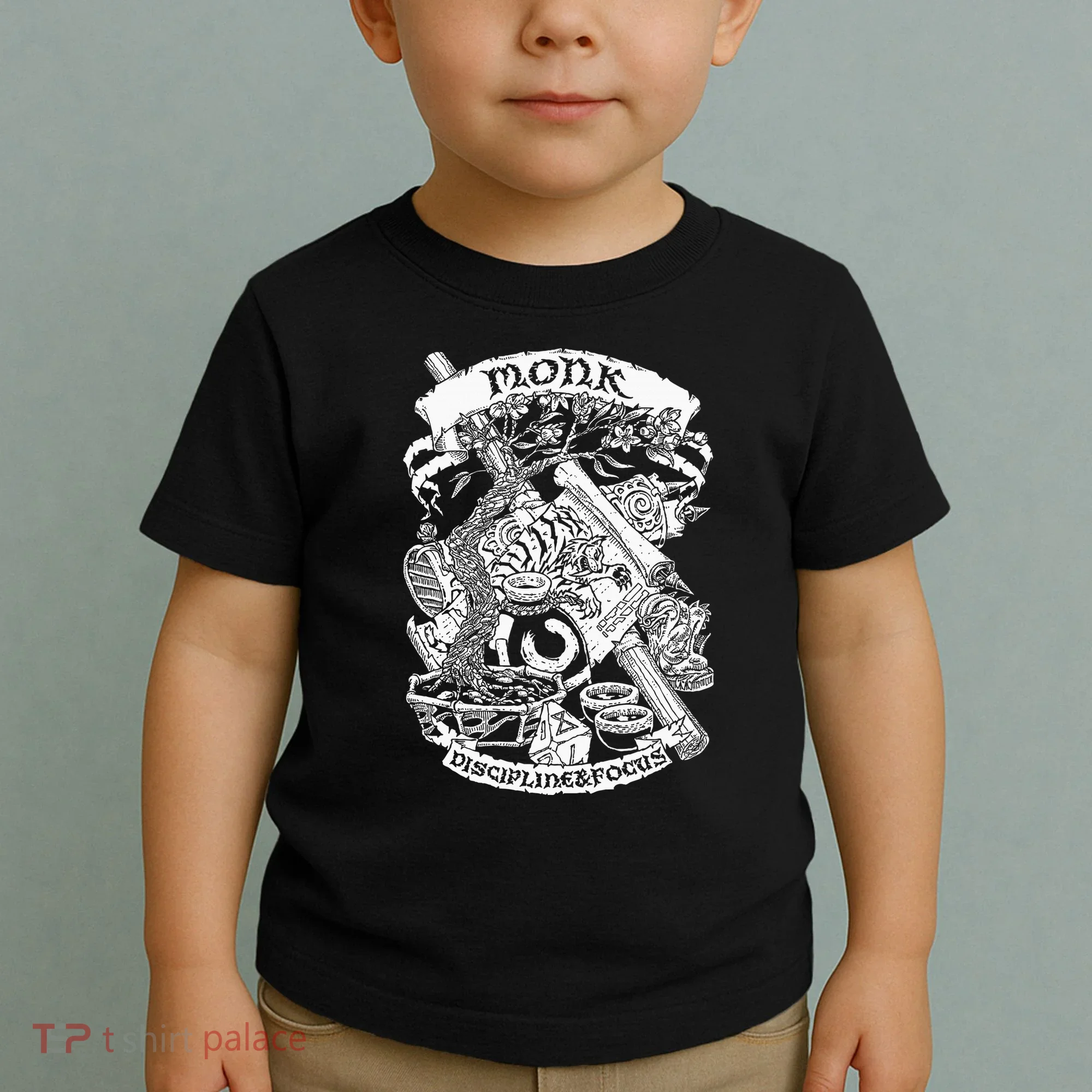 Fantasy Role Playing Game Monk Toddler T-Shirt