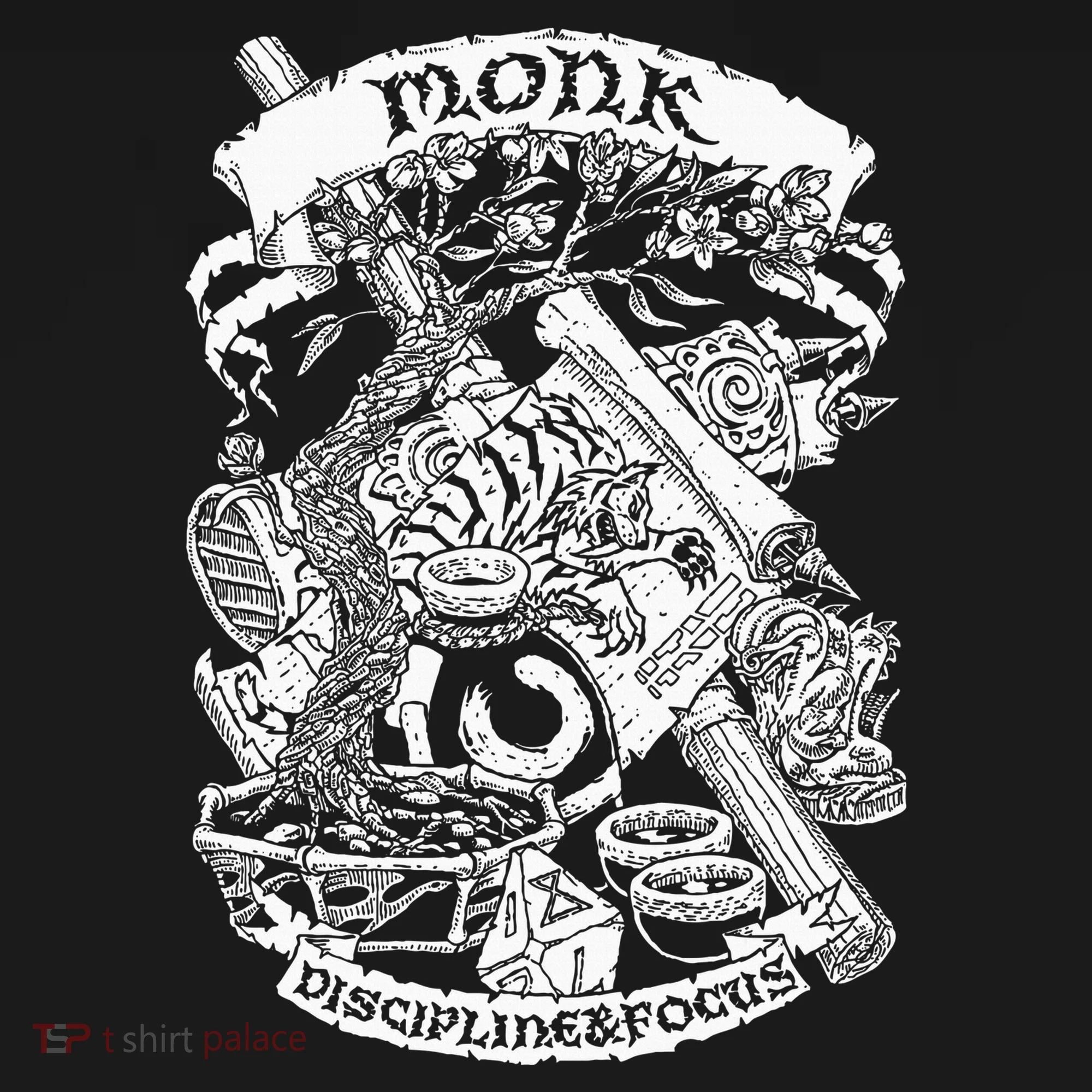 Fantasy Role Playing Game Monk Toddler T-Shirt