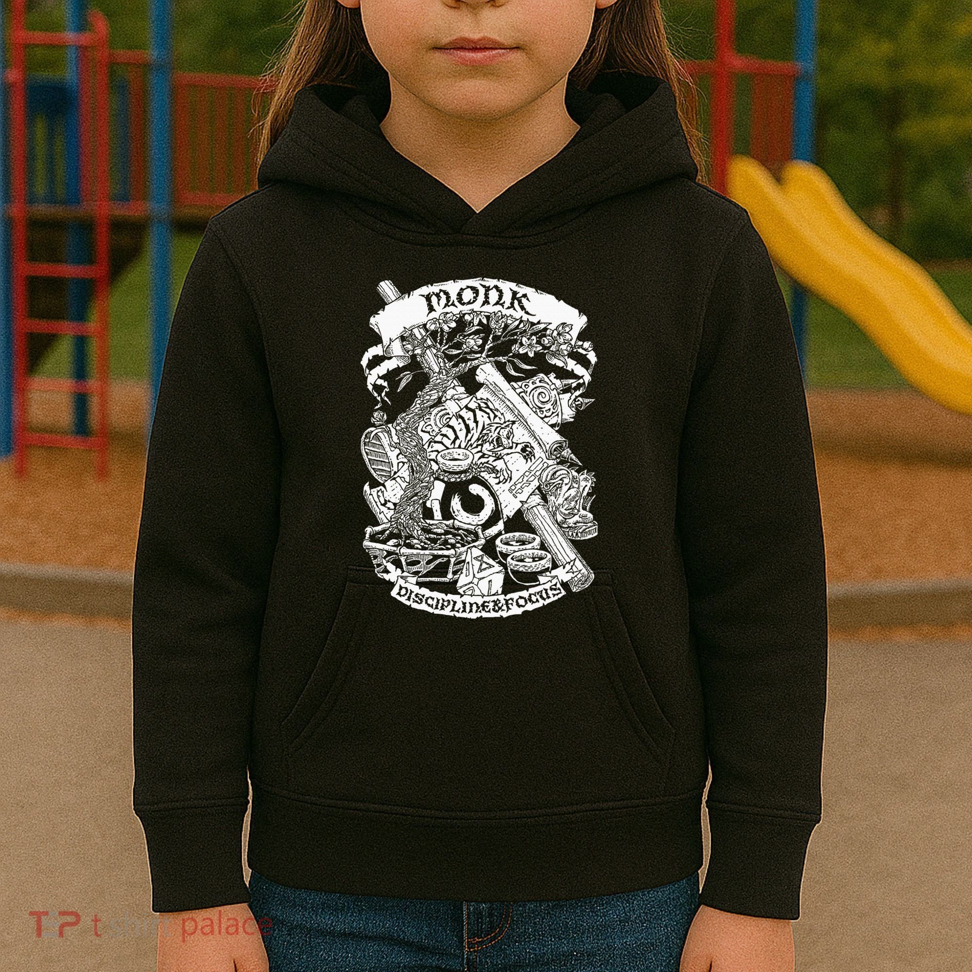 Fantasy Role Playing Game Monk Kids Hoodie