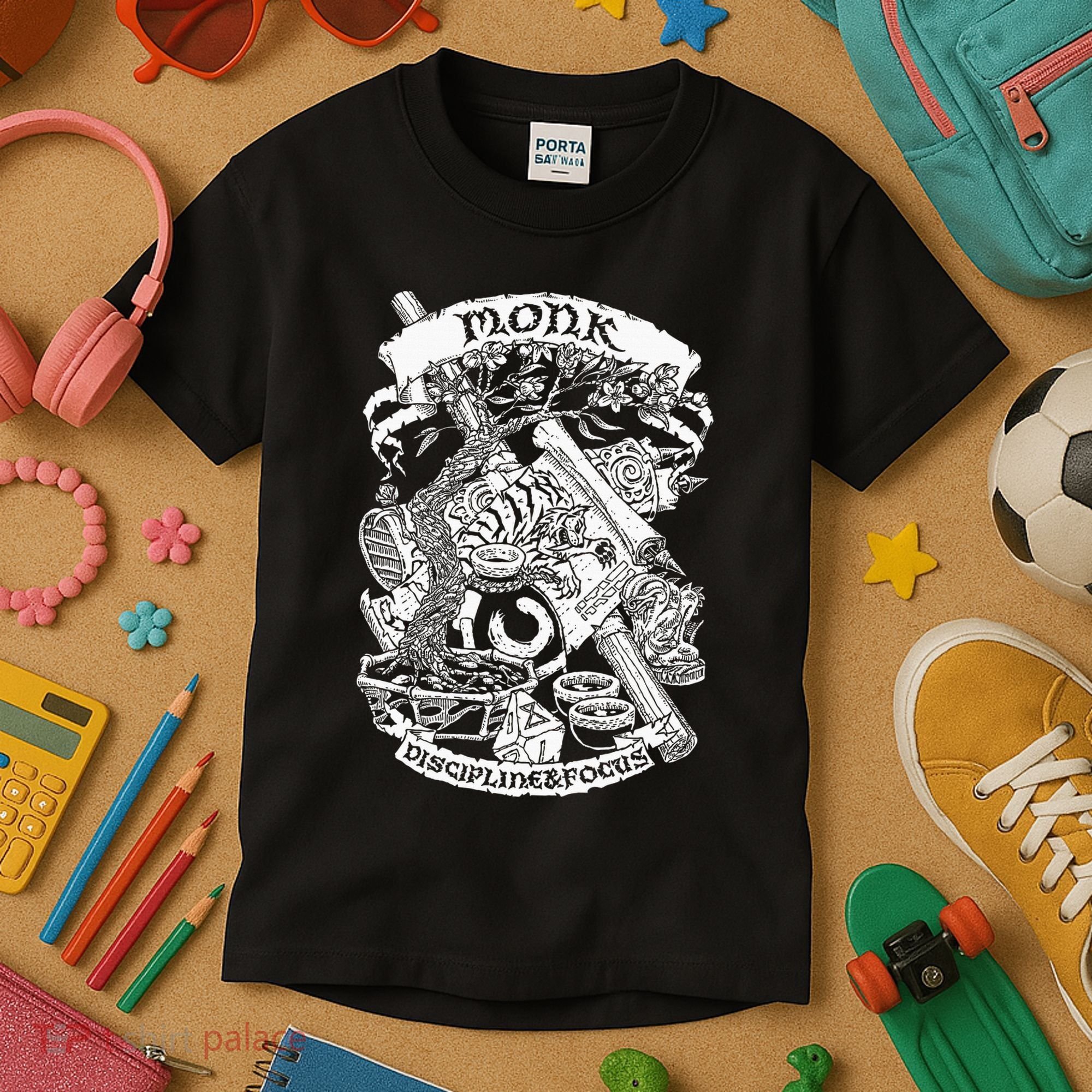 Fantasy Role Playing Game Monk Kids T-Shirt