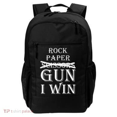 Funny Rock Paper Gun I Win Backpack