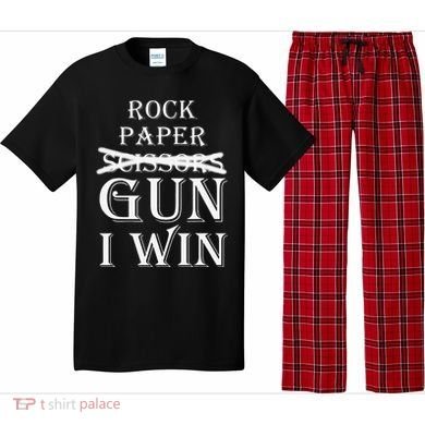 Funny Rock Paper Gun I Win Pajama Set