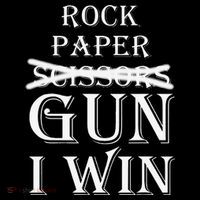 Funny Rock Paper Gun I Win Women's Hoodie thumb 2