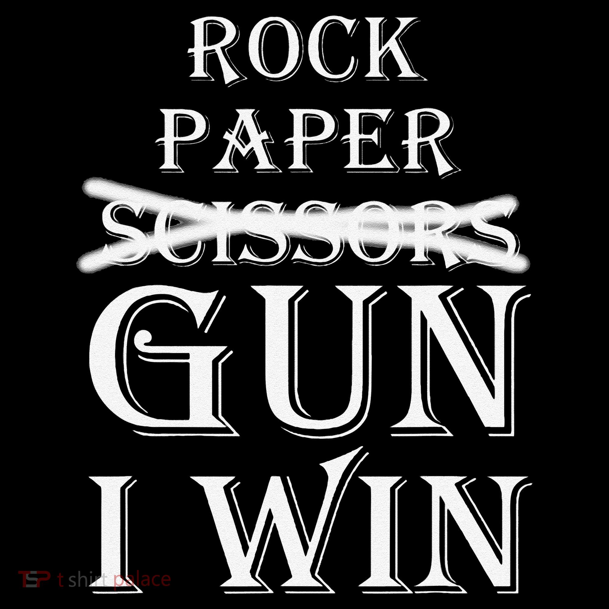 Funny Rock Paper Gun I Win Women's Hoodie