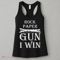 Funny Rock Paper Gun I Win Women's Tank Top thumb 3
