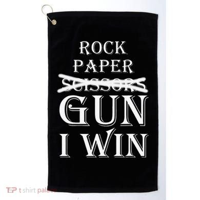 Funny Rock Paper Gun I Win Golf Towel