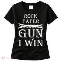 Funny Rock Paper Gun I Win Women's T-Shirt thumb 0