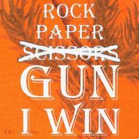 Funny Rock Paper Gun I Win Kati Licensed 12" Camo Cuffed Beanie thumb 2