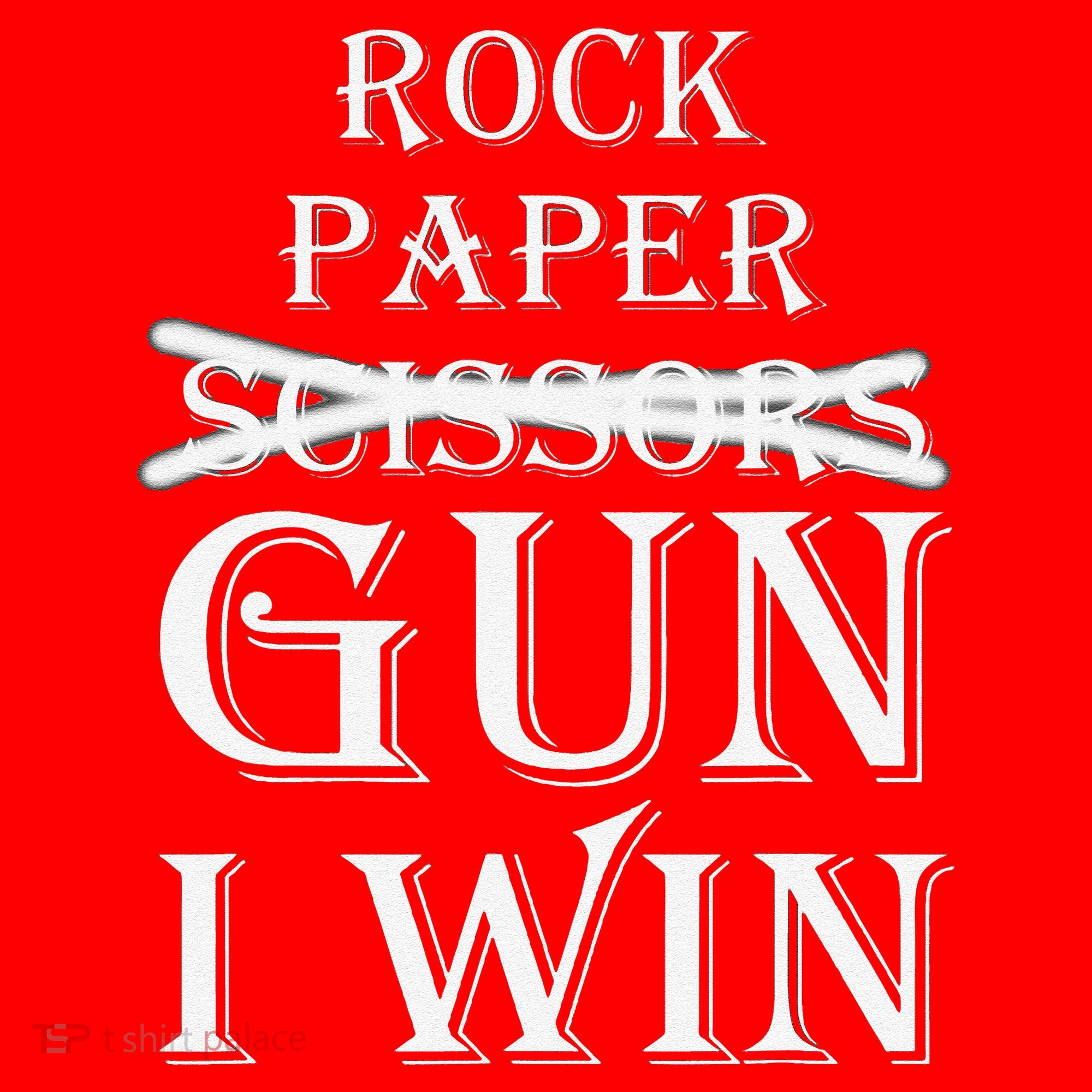 Funny Rock Paper Gun I Win Santa Hat